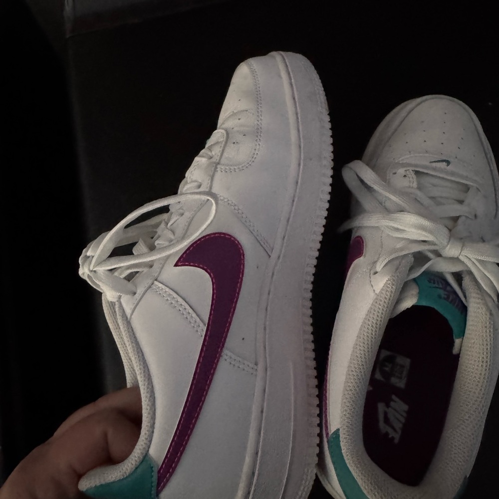 Nike White and Purple Sneakers